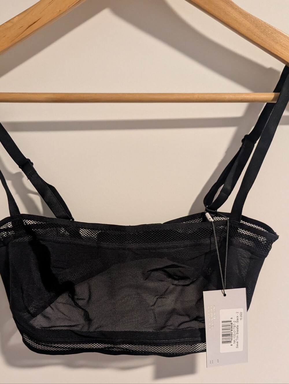 NWT Negative Underwear Sieve Trim Bralette in Black Size 2 - Picture 2 of 6